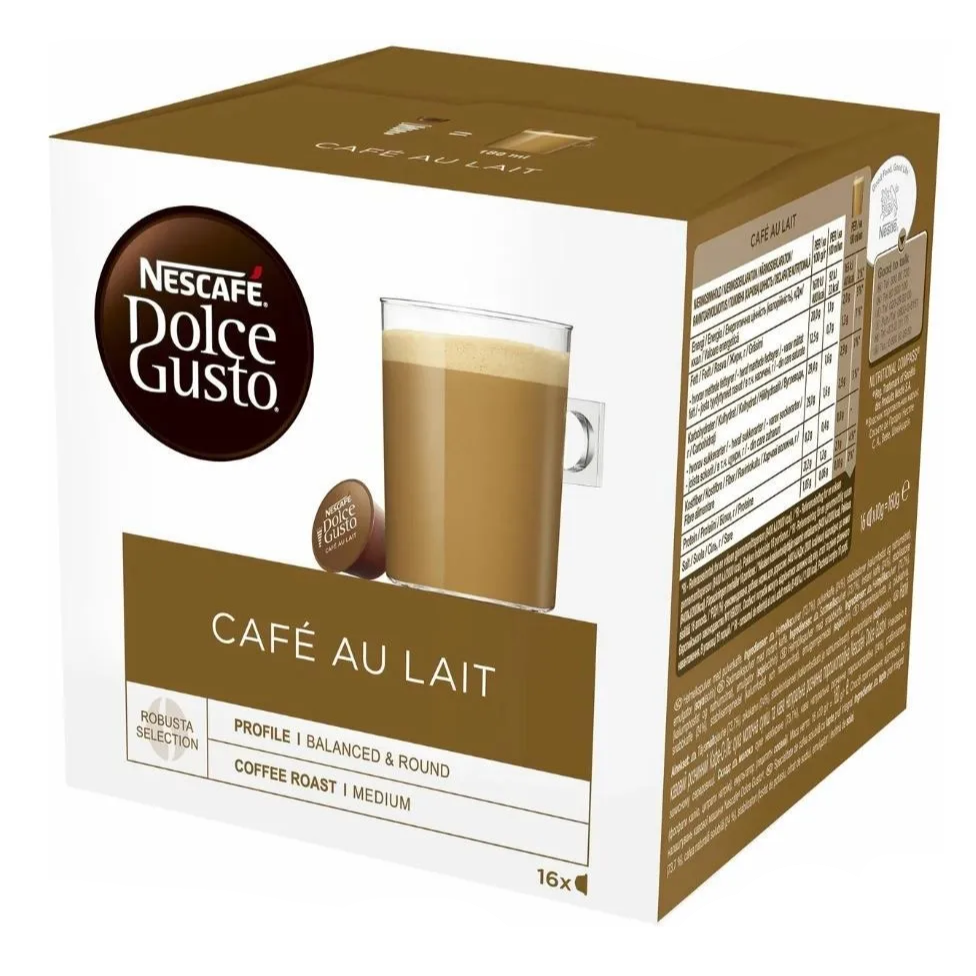 Капсулы для кофемашин Nescafe Dolce Gusto CAFE AU LAIT (16 капсул)