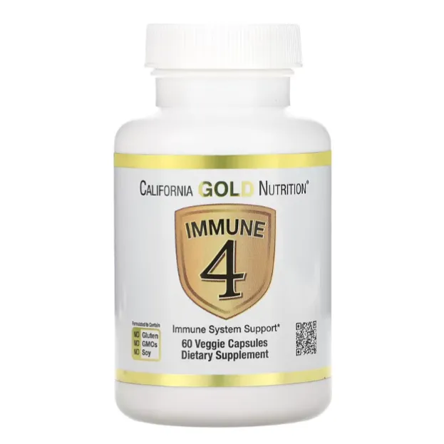 Пищевая добавка California Gold Nutrition Immune 4 для укрепления иммунитета в капсулах 60 шт.