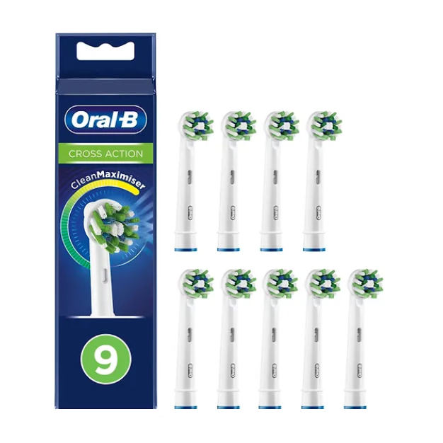 Насадки для зубных щеток Oral-B Cross Action clean maximizer (9 шт.)