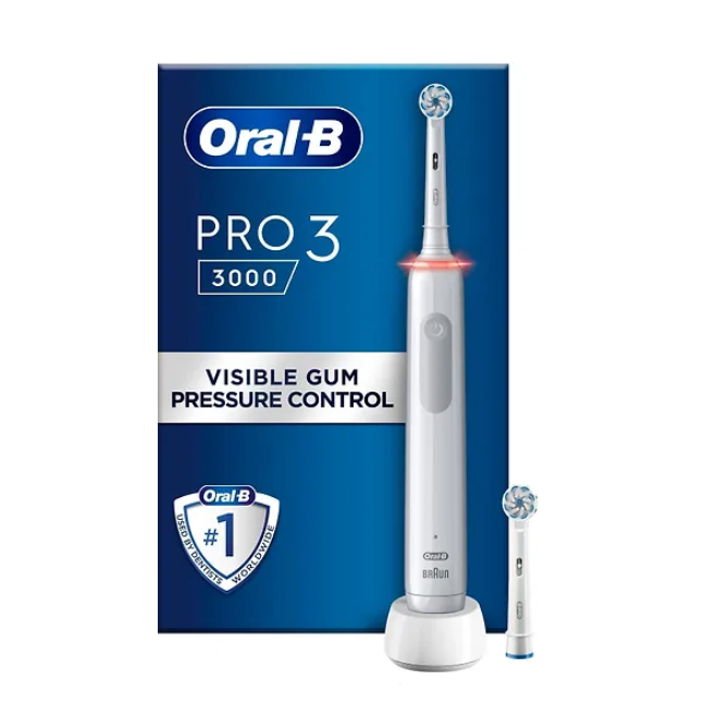 Электрическая зубная щетка Oral-B Pro 3 3000 белая, Oral-B Pro 3, Oral-B