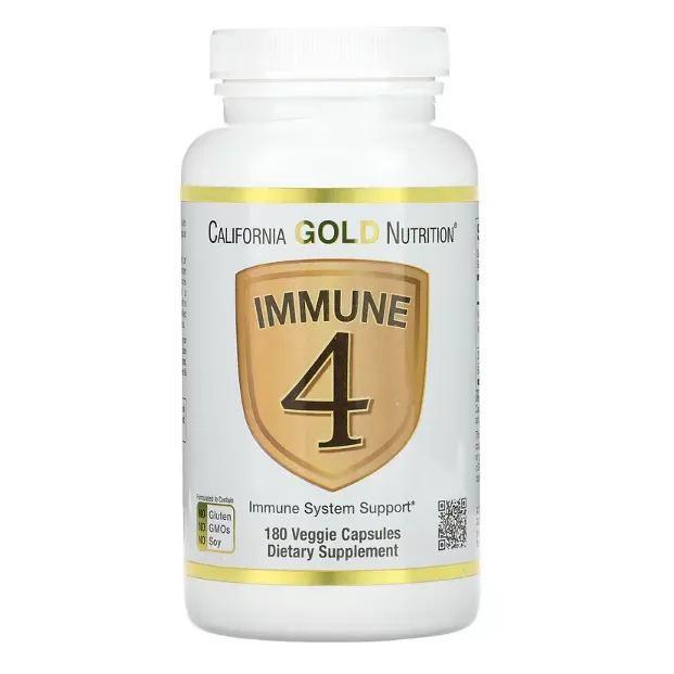 Пищевая добавка California Gold Nutrition Immune 4 для укрепления иммунитета в капсулах 180 шт.