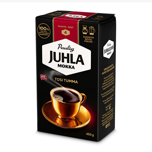 Кофе молотый Paulig Juhla Mokka tosi tumma 450г тон/п 