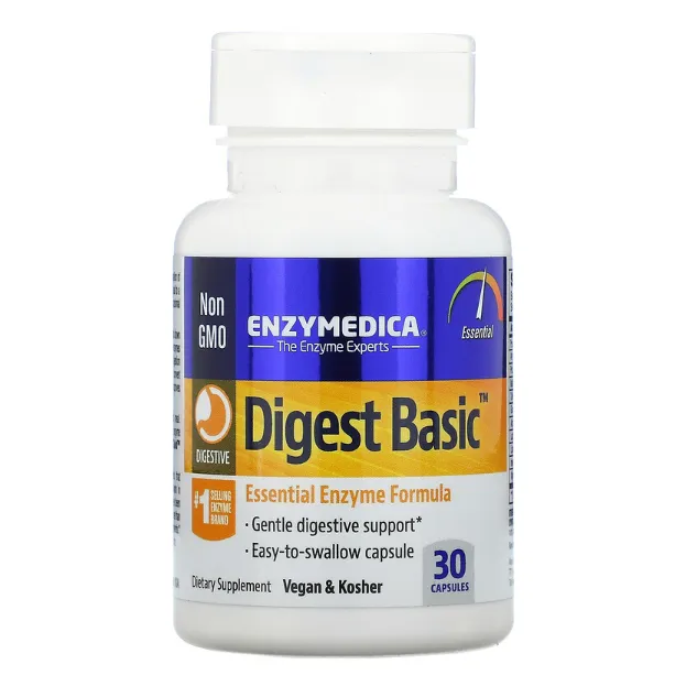 Ферменты для пищеварения Digest Basic Enzymedica в капсулах 30 шт.