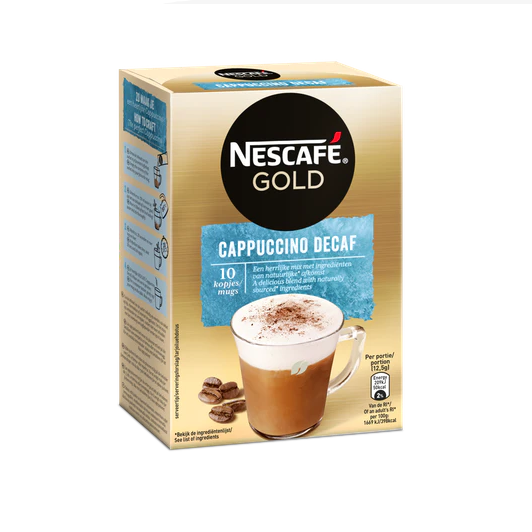 Кофе растворимый Nescafe Gold Cappuccino Decaf 10шт