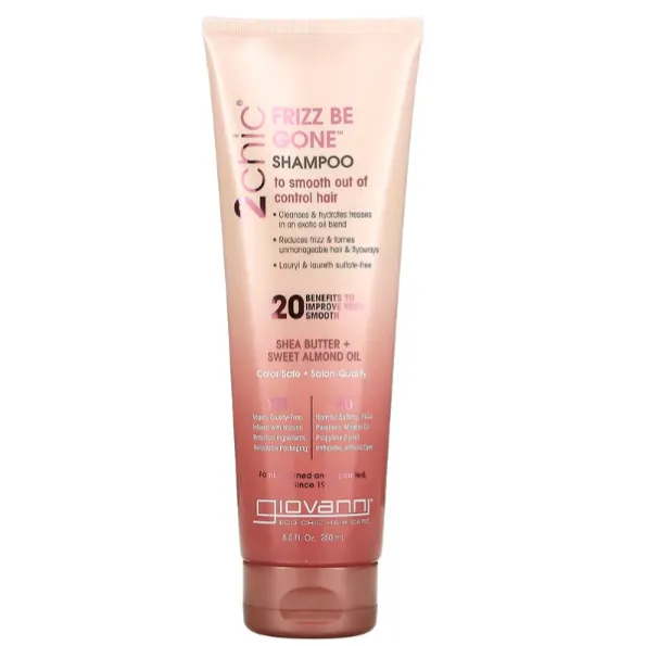 Шампунь для непослушных и вьющихся волос Giovanni 2chic Frizz Be Gone с маслами ши и сладкого миндаля 250 мл
