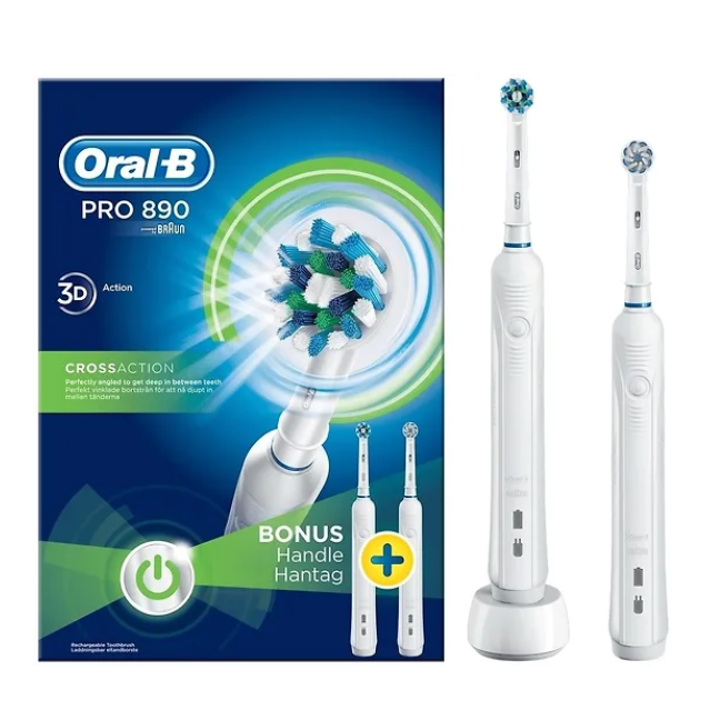 Комплект электрических зубных щеток Oral-B Pro 890 Duo White из 2 шт., Oral-B Pro 890 Duo, Oral-B