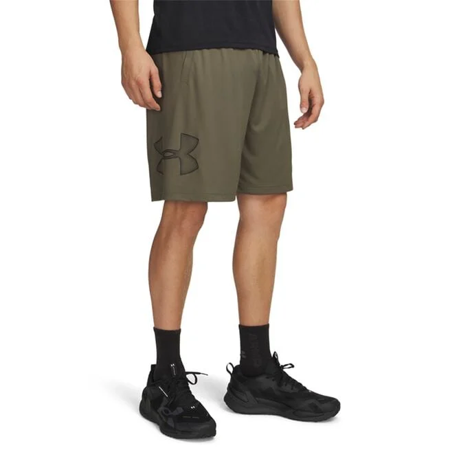 Короткие шорты с технической графикой, Marine Od Green