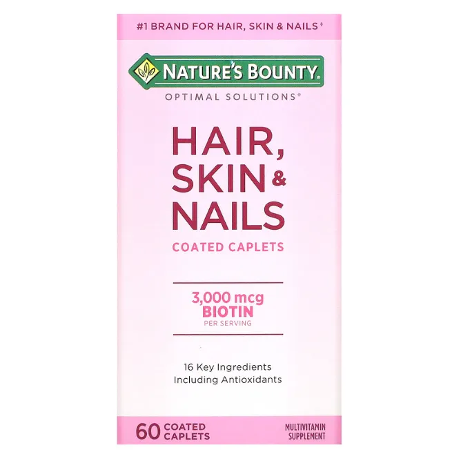 Пищевая добавка для волос кожи и ногтей Nature's Bounty 3000 мкг в капсулах 60 шт.