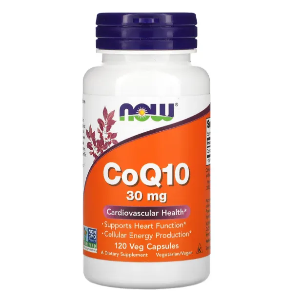 Коэнзим Q10 Now Foods 30 мг для здоровья сердечно-сосудистой системы в капсулах 120 шт.