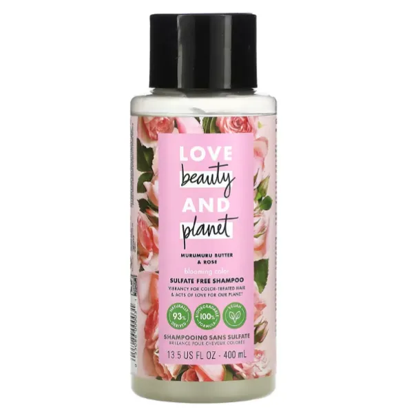 Шампунь для окрашенных волос Love Beauty and Planet Color Bloom с маслом мурумуру и экстрактом розы 400 мл
