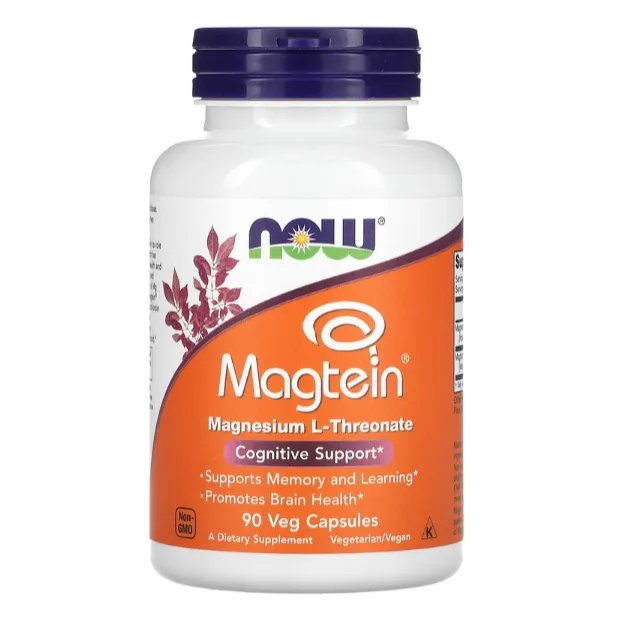 L-треонат магния Magtein Now Foods в капсулах 90 шт.