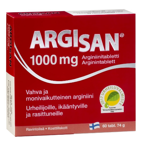 Пищевая добавка Argisan 1000 мкг для улучшения работы серда в таблетках 60 шт.