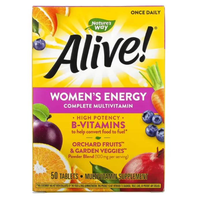 Мультивитамины для женщин Alive Women’s Energy Nature’s Way в таблетках 50 шт.