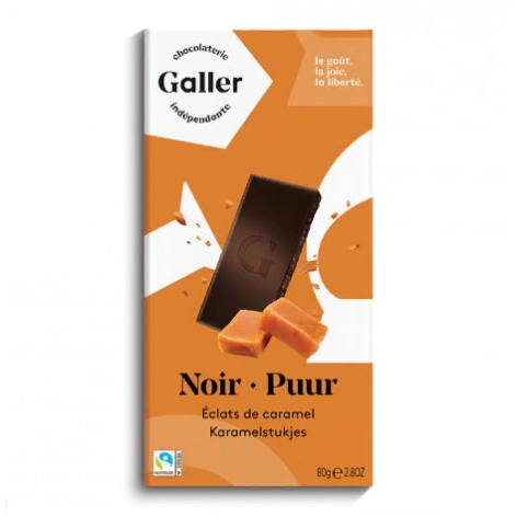 Тёмный шоколад Galler с солёной карамелью 80 г