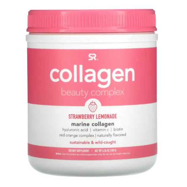 Морской коллаген Collagen Beauty Complex Sports Research со вкусом клубничного лимонада 180 г