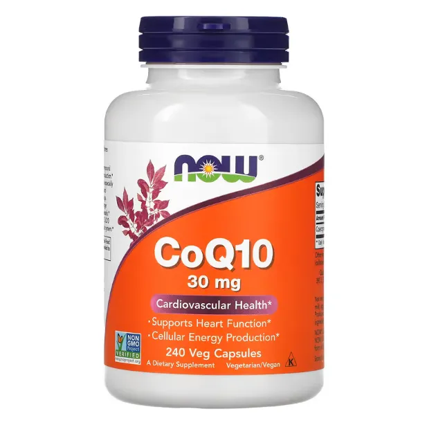 Коэнзим Q10 Now Foods 30 мг для здоровья сердечно-сосудистой системы в капсулах 240 шт.