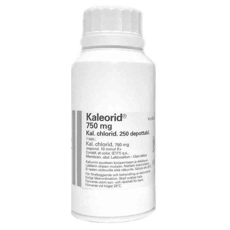Калий Kaleorid Leo Pharma 750 мкг в таблетках 250 шт.