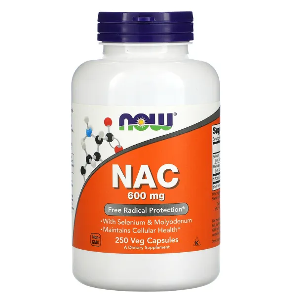 NAC (N-ацетилцистеин) Now Foods 600 мг в капсулах 250 шт.