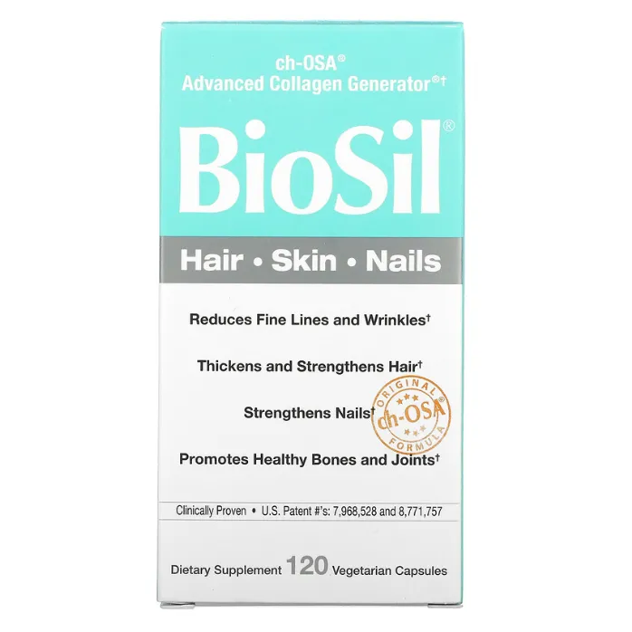 Усовершенствованный генератор коллагена Ch-OSA BioSil Natural Factors для кожи ногтей и волос в капсулах 120 шт.