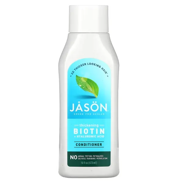 Кондиционер для восстановления поврежденных волос Jason Natural с биотином и гиалуроновой кислотой 473 мл
