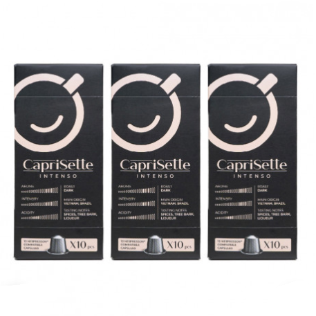 Набор кофе в капсулах Caprisette Intenso для кофемашин Nespresso® 3 x 10 шт