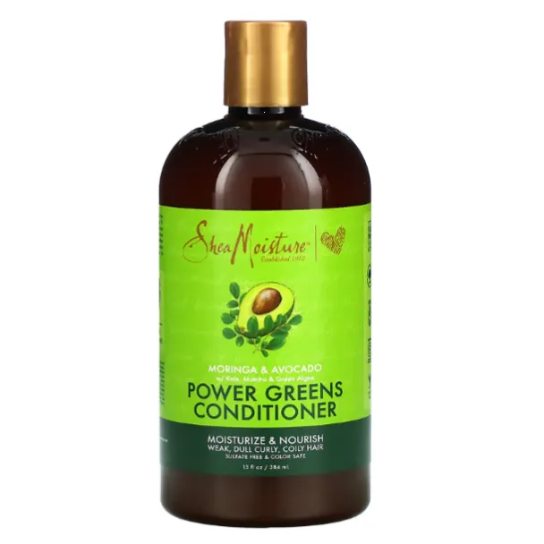Кондиционер для питания и увлажнения ломких и тусклых волос Shea Moisture Power Greens с маслами моринга и авокадо 384 мл