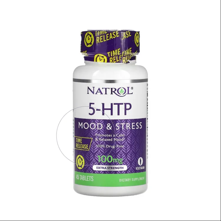 Natrol., 5-HTP, 100 мг, 45 таблеток.  5-гидрокситриптофан