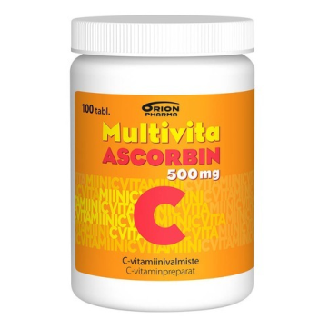 Витамин С Multivita Ascorbin в таблетках 100 шт.