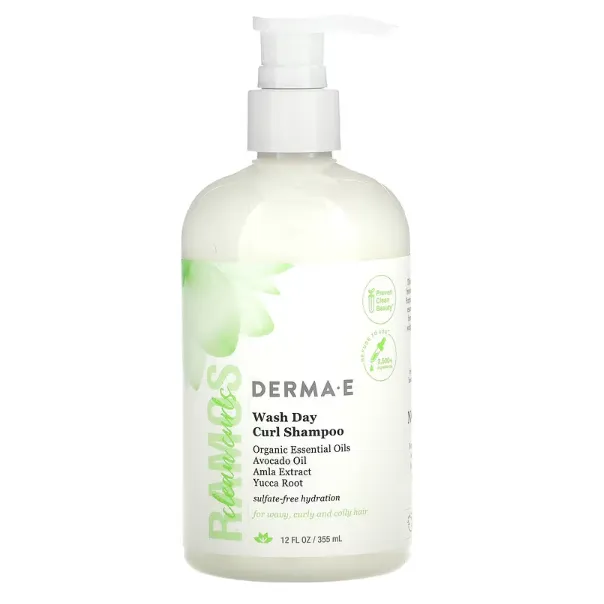 Безсульфатный шампунь Derma E Ramos Clean Curls для вьющихся волос 355 мл