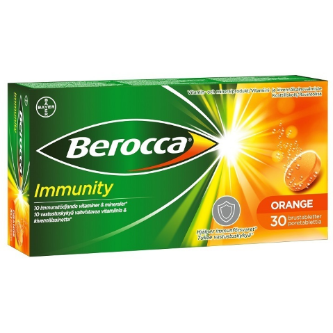 Витамины Berocca Immunity шипучие таблетки со вкусом апельсина 30 шт.