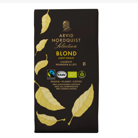 Кофе молотый Arvid Nordquist Selection Blond 450г organic