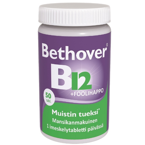 Витамины Bethover В12 + фолиевая кислота 50 шт.