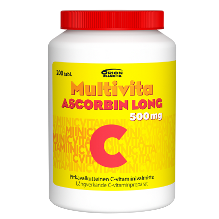 Витамин С Multivita Ascorbin Long в таблетках 200 шт.