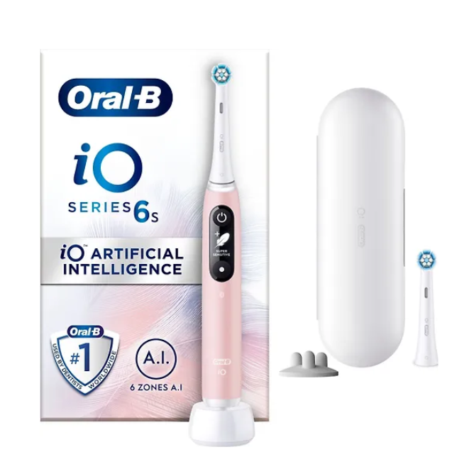 Электрическая зубная щетка Oral-B iO Series 6 розовая, Oral-B iO Series 6, Oral-B