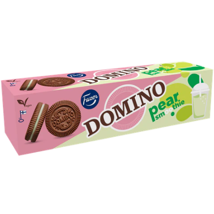 Печенье шоколадное Fazer Domino со вкусом груши 175г