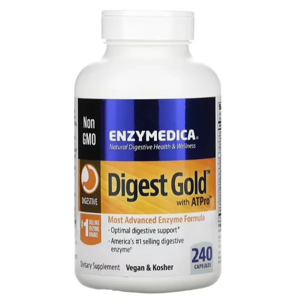 Ферменты для пищеварения Enzymedica Digest Gold с ATPro улучшенная формула в капсулах 240 шт.