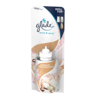 Сменный блок для освежителя воздуха Glade Sense & Spray Romantic Vanilla Blossom 18мл