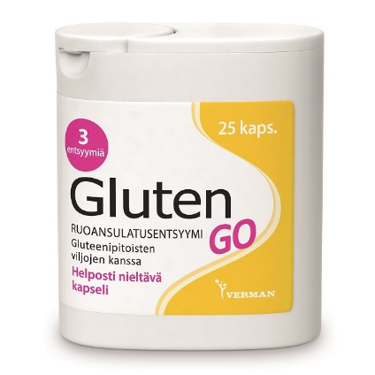 Пищевая добавка Gluten GO для расщепления глютена в капсулах 25 шт.