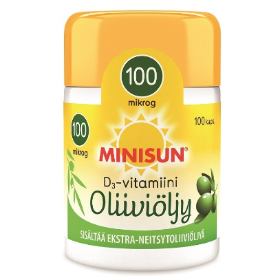 Витамин D3 Minisun 100 мкг в капсулах с оливковым маслом 100 шт.