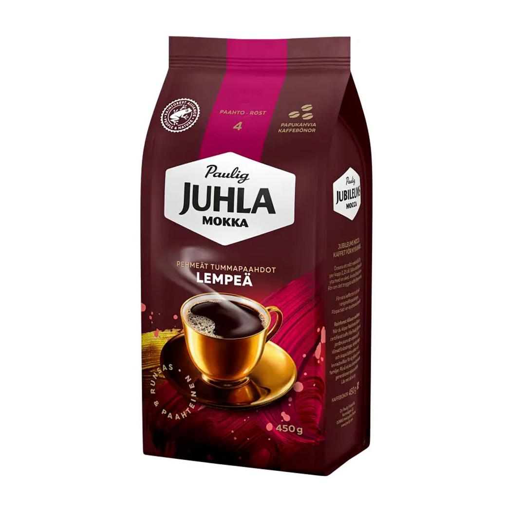 Paulig Juhla Mokka Lempeä Кофе в зернах 450 г