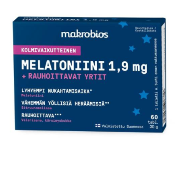 MAKROBIOS Melatonin тройного действия + успокаивающие травы 60 таблеток