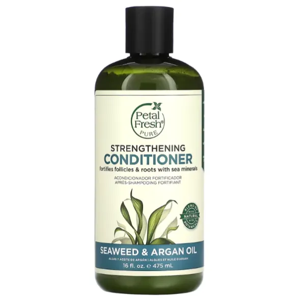 Укрепляющий кондиционер для пересушенных и поврежденных волос Petal Fresh с экстрактом морских водорослей и аргановым маслом 475 мл