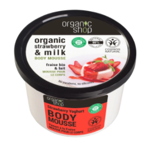 Мусс для тела Organic Shop Strawberry & milk 250мл