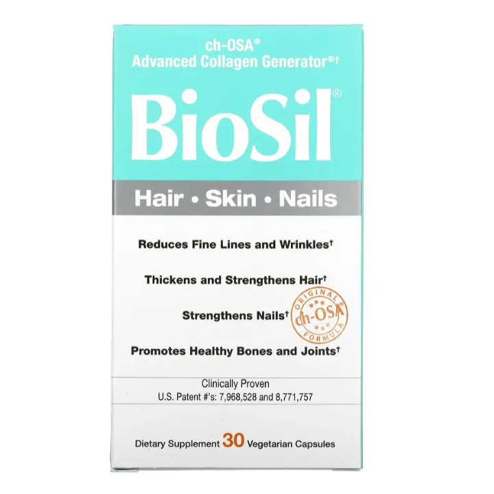 Усовершенствованный генератор коллагена Ch-OSA BioSil Natural Factors для кожи ногтей и волос в капсулах 30 шт.