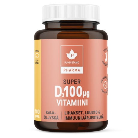 Puhdistamo Pharma Super витамин D в капсулах 100 шт.