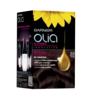 Стойкая крем-краска для волос Garnier "Olia" 3.0 Blackish Brown