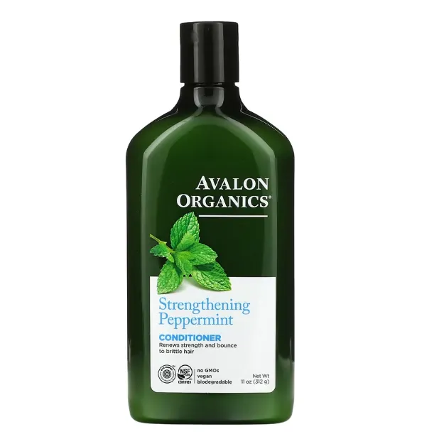 Укрепляющий кондиционер Avalon Organics для ломких ослабленных волос с перечной мятой 325 мл