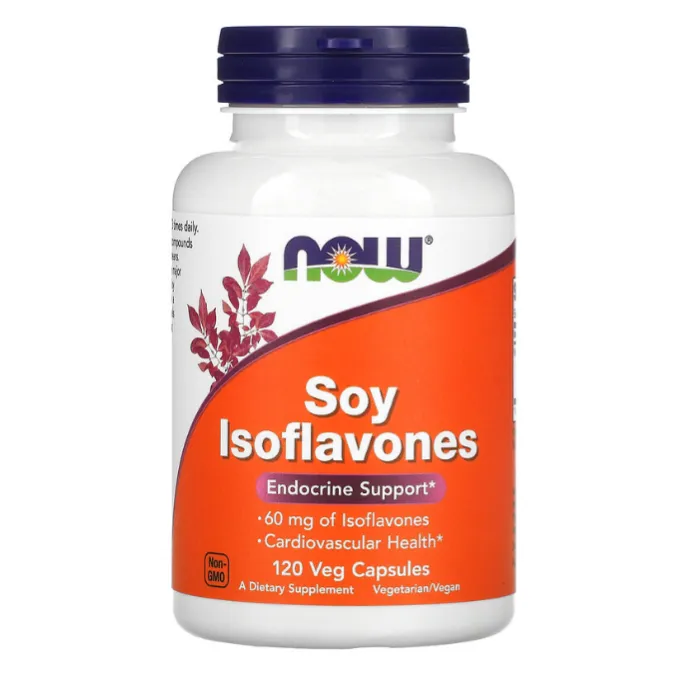 Изофлавоны сои Now Foods для укрепления иммунной и эндокринной системы в капсулах 120 шт.