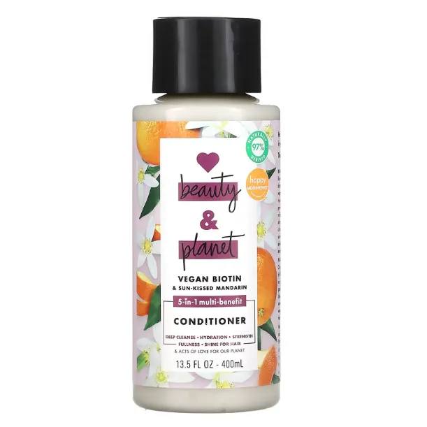 Кондиционер для волос 5-в-1 Love Beauty and Planet с биотином и мандарином 400 мл