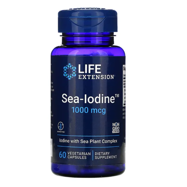 Морской йод Life Extension 1000 мкг в капсулах 60 шт.